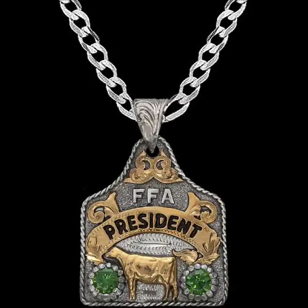 Tux Classic Cow Tag Necklace